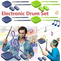 Electronic Air Drumsticks Somatosensory Virtual Drum Kit Musical Instrument Smart Wireless Virtual Reality Drum Stick Pedals Kit