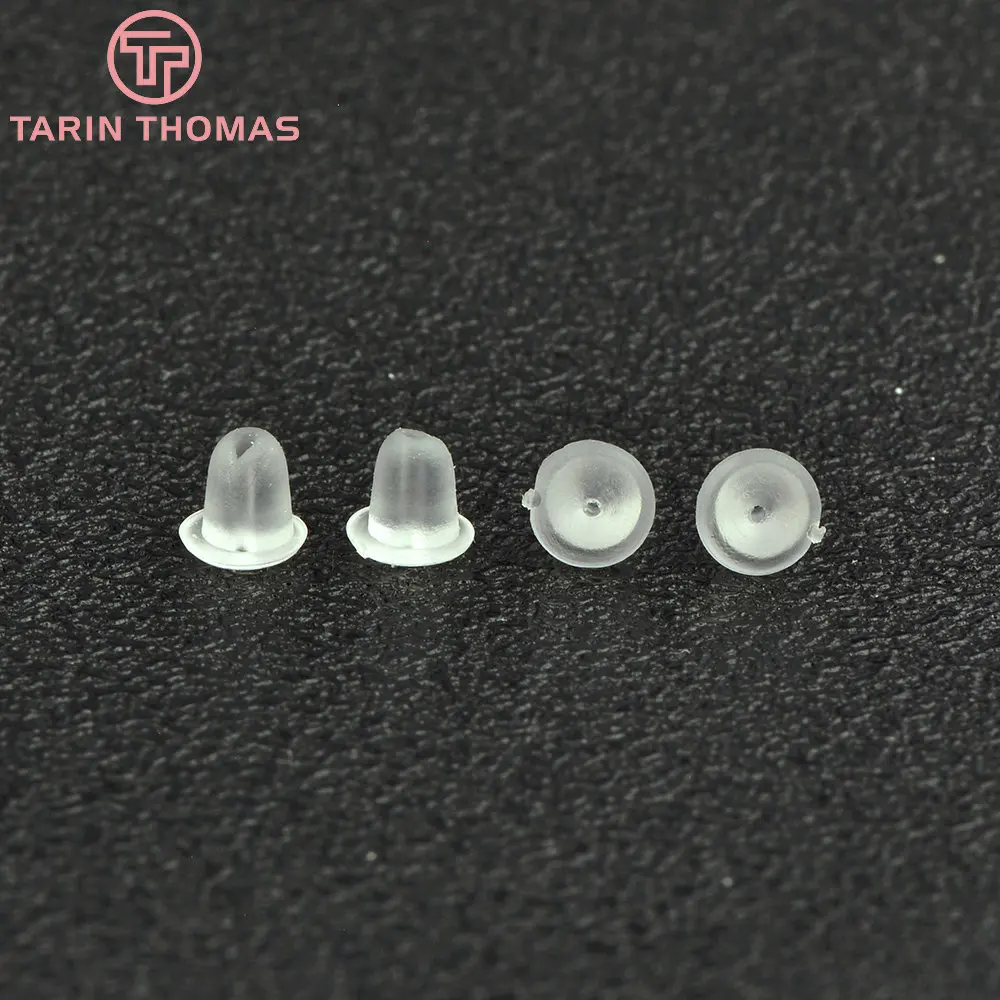 (4090) 100PCS 4x5MM 5x6MM White Rubber Earring Back Diy Jewelry Findings Accessories Wholesales