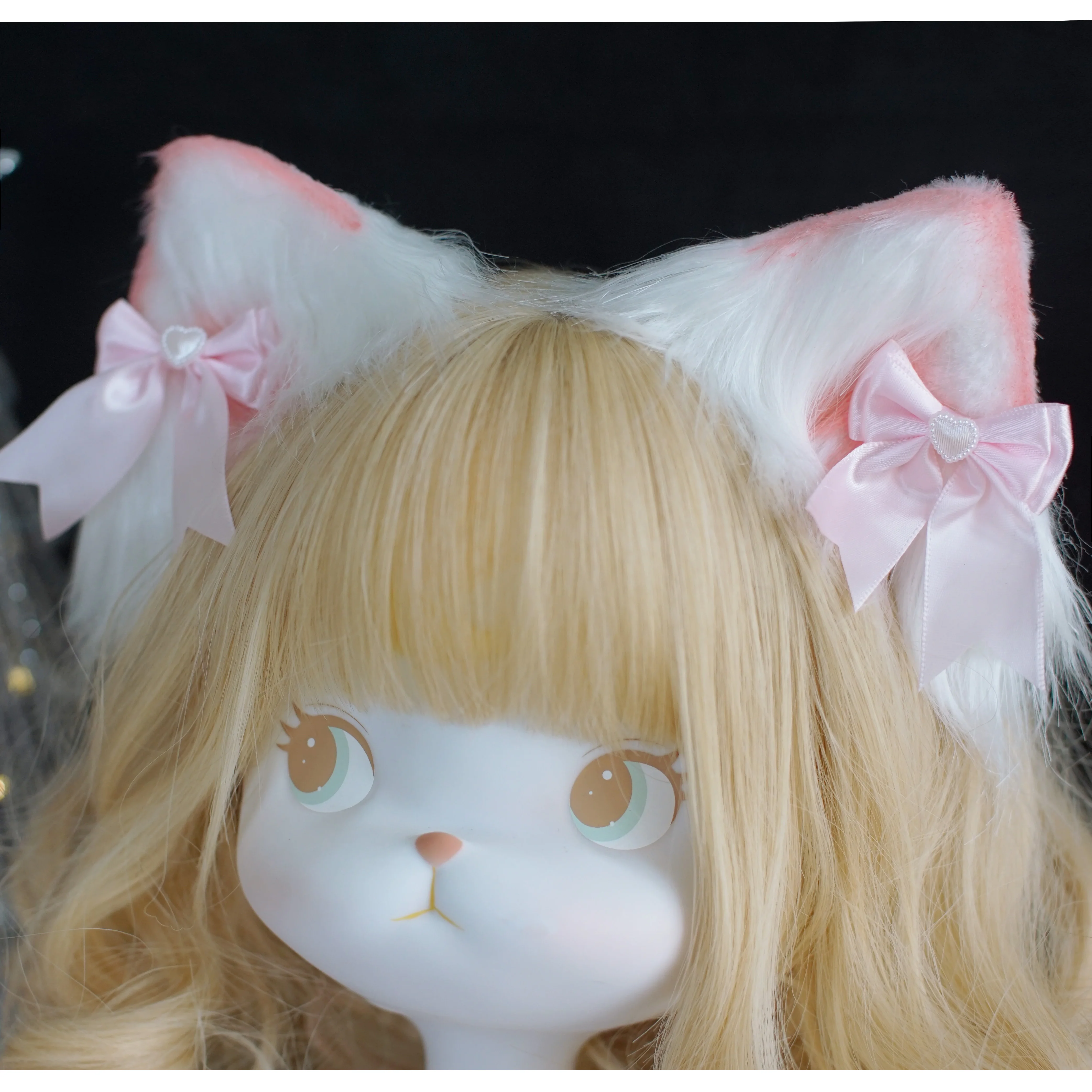 Lolita accessories animal ears bow cat ear headband cute kawaii anime hairpin girl cat ear cosplay