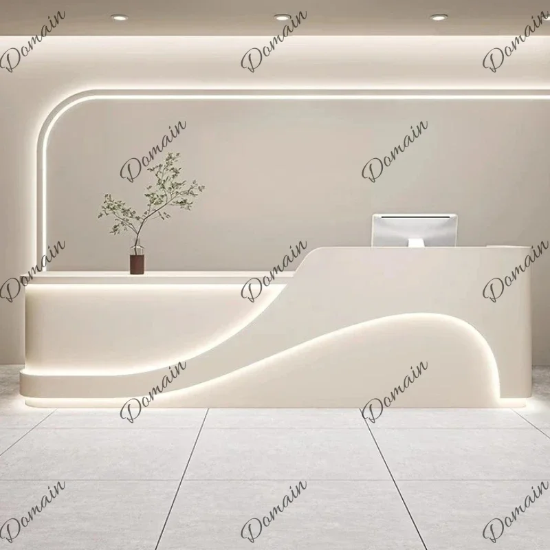 DO Office Table Salon Reception Desk Luxury Bar Clothing Shop Checkout Institution Paint Front Desk Dental Clinic Reception Desk