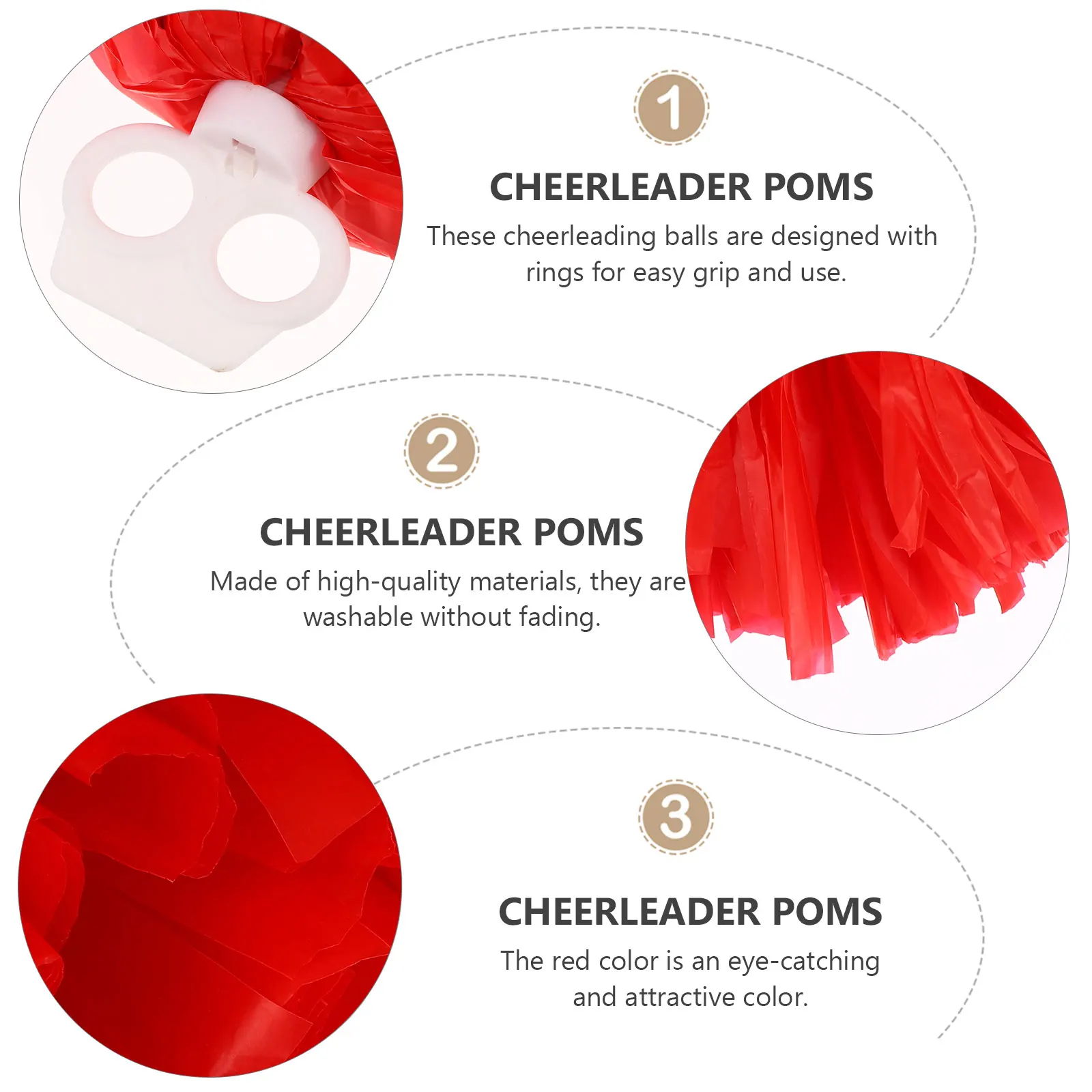 

2 Pcs The Ball Cheerleader Accessories Cheerleading Sport Pompoms Plastic Balls for