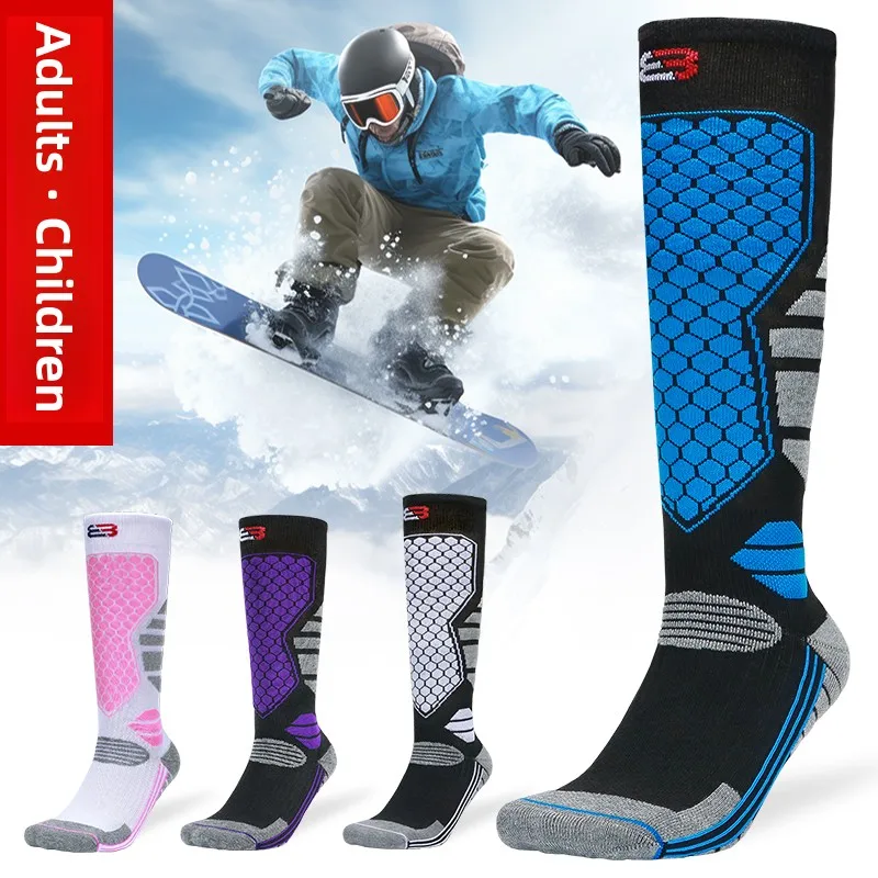 

Thickened Ski Socks Men's Long Tube Children's High Tube Professional Snowground Socks Winter Quick Dry Warm Women's Sports C...