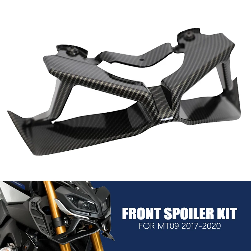 Ajuste para YAMAHA MT09 alerones frontales desnudos de fuerza descendente de carbono MT-09 2017 2018 2019 2020 alerones delanteros de motocicleta