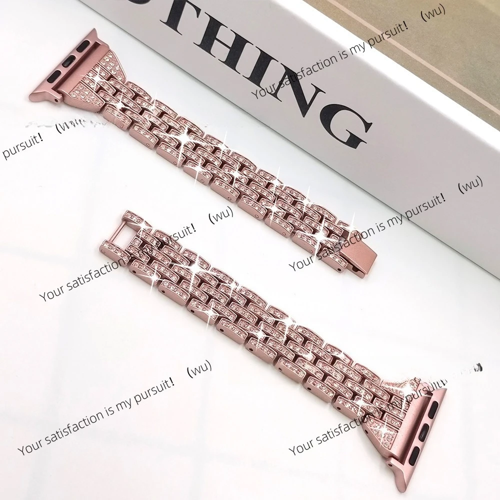 

Suitable for Apple Watch strap small waist five-bead gypsy iwatch1-9th generation suitable steel strap