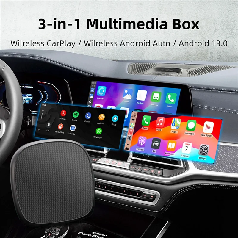 

B48A Wireless Carplay Android Ai Box Wired To Wireless Carplay Android Adapter Octa-Core 4G+64G Plug And Play