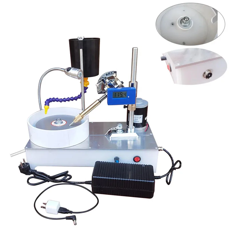 Imagem -01 - Gemstone Moagem Facetando Máquina Lapidária Gem Polimento Máquina Lapidária Jóias Polidor Moedor Plano 2800rpm 120w gemstone moagem facetando maquina lapidaria gem polimento maquina lapidaria joias polidor moedor plano 2800rpm 120w 01