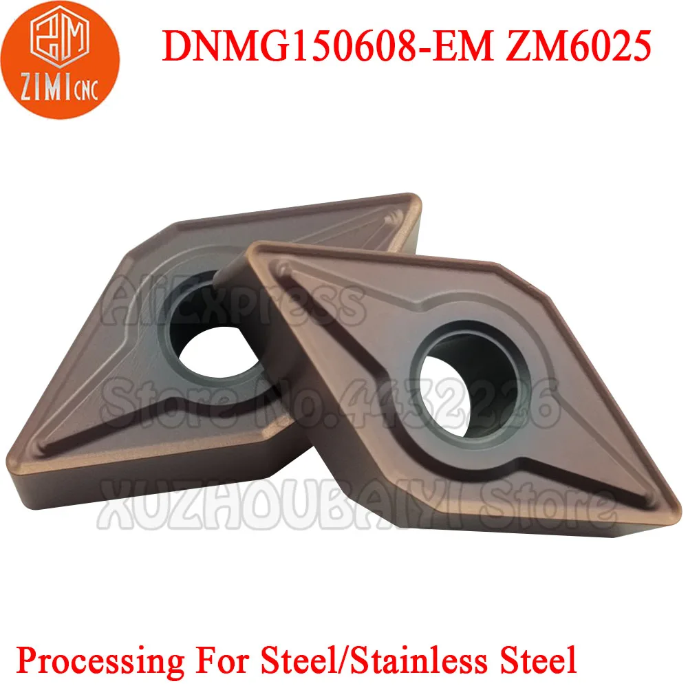 10pcs DNMG150608-EM ZM6025 DNMG150608 EM DNMG 150608 Carbide Inserts Cutting Turning Tools Cutter Metal Blade for stainless stee