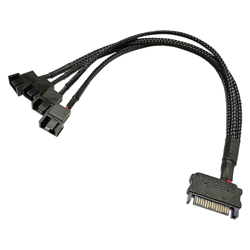 SATA 15 PIN zu 4 PIN PWM Lüfter-Konverter 1 SATA zu Multi 4 Pin Kabel-Splitter Computer CPU PC Gehäuse Kühlungsadapter Verbindungskabel – Detail 6