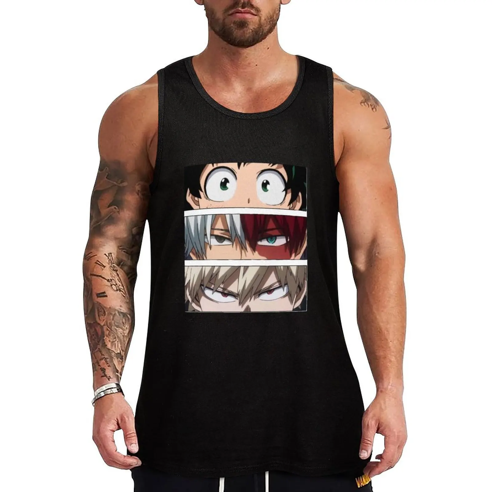 Anime eyes Tank Top Retro Print Tank Top Vintage Graphic Sleeveless