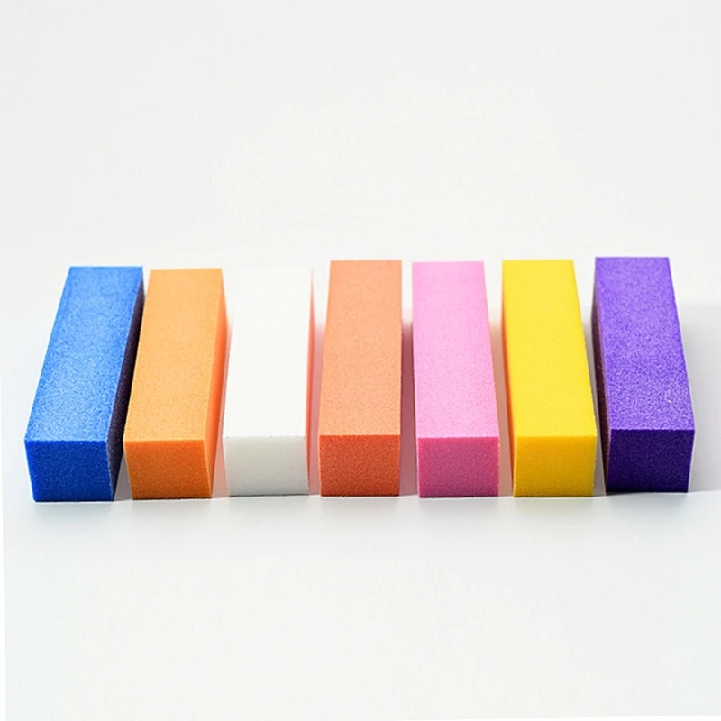 5asd White . Unguis File 4 Different Grains Tall Flexible Block Transportable Candy Colored Manicuring Essential