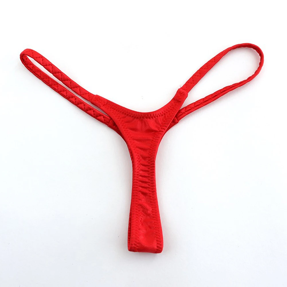 Womens Thin Strap Thong Women Sexy Thong Micro G-String Bikini Underwear Panties Ice Silk Lingerie Low-waist Briefs Quick Drying