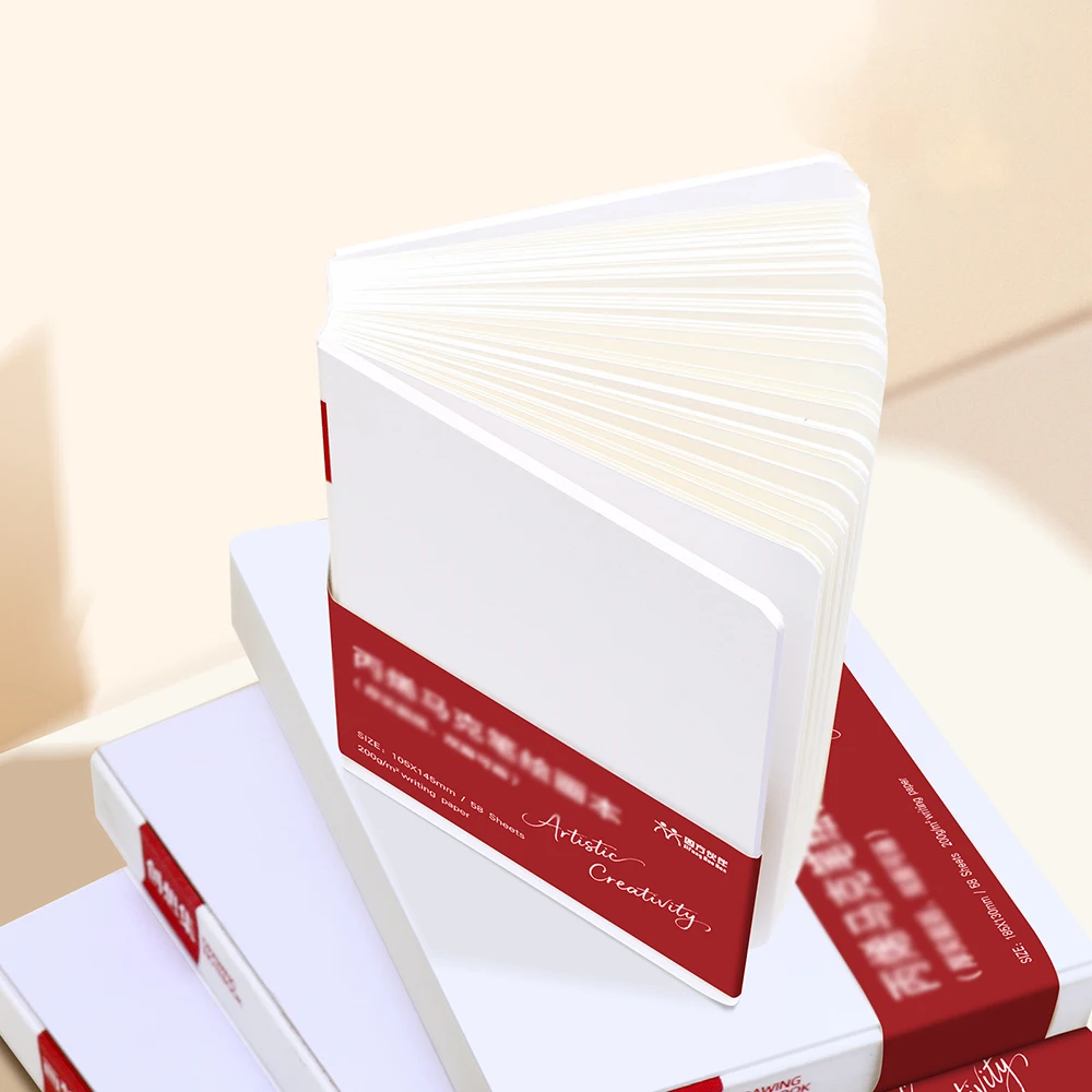 58 Sheets Thickened Drawing Book, Watercolor Drawing Blank Portable Acrylic Marker Drawing Book, Sketch Sketchbook