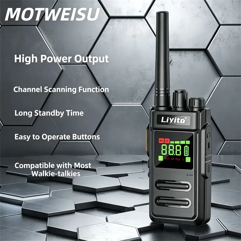 hot-walkie-talkie-with-led-backlit-display-built-in-flashlight-rechargeable-16-channels-noise-cancellation-for-outdoor-camping