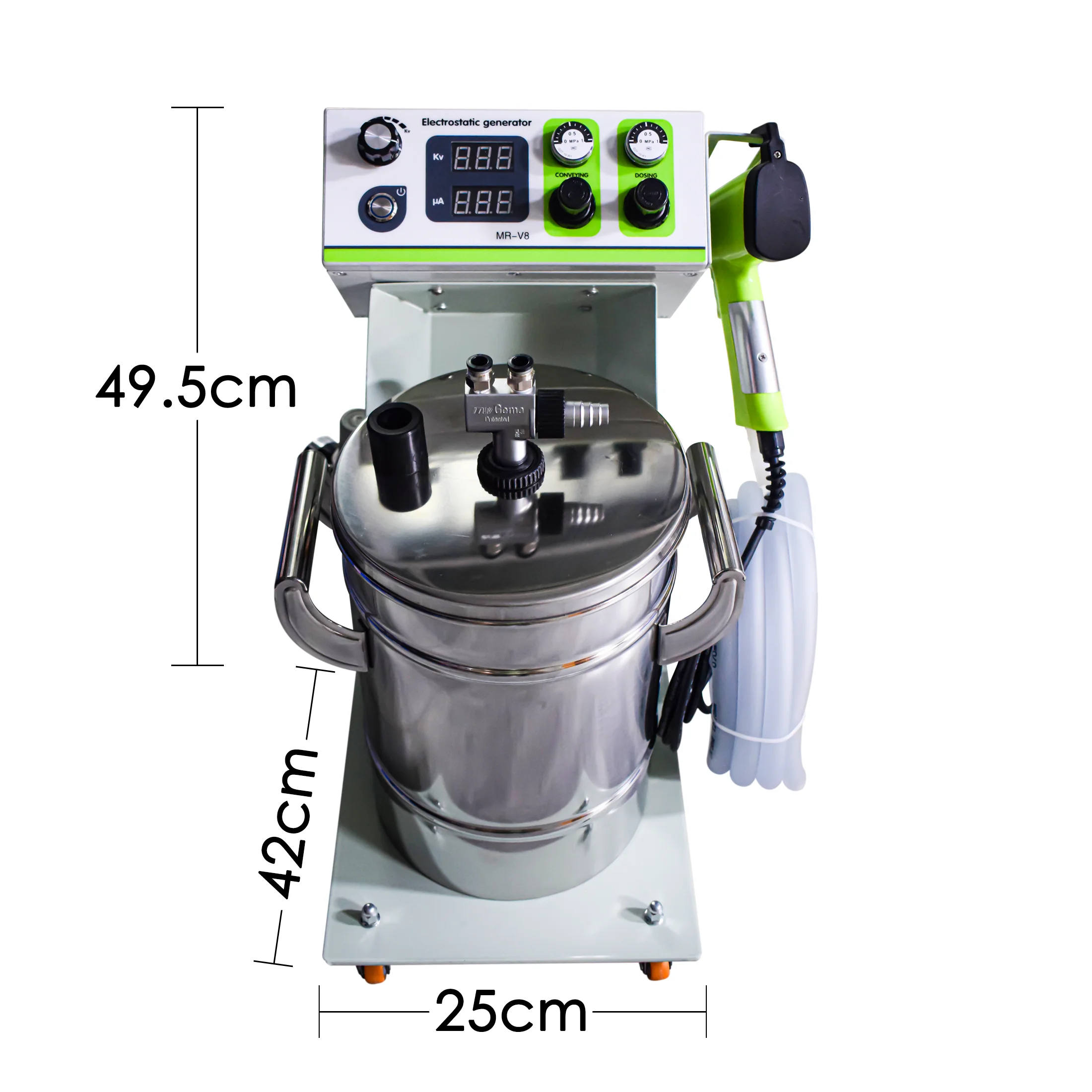 小型ホッパー付き小型静電粉体塗装機TLF