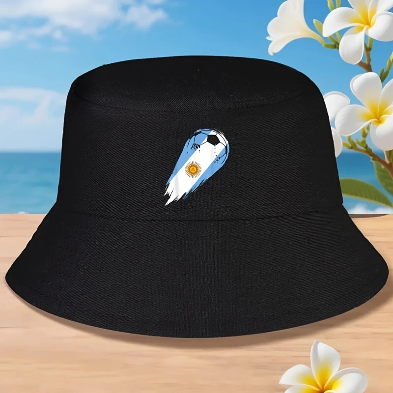 Sombrero de Pescador con el Logotipo de la Selección Argentina de Fútbol - Unisex, Estilo Vintage, Apto para Hombres, Lavable a Máquina, Gorra Urbana con el Icónico Símbolo de Argentina