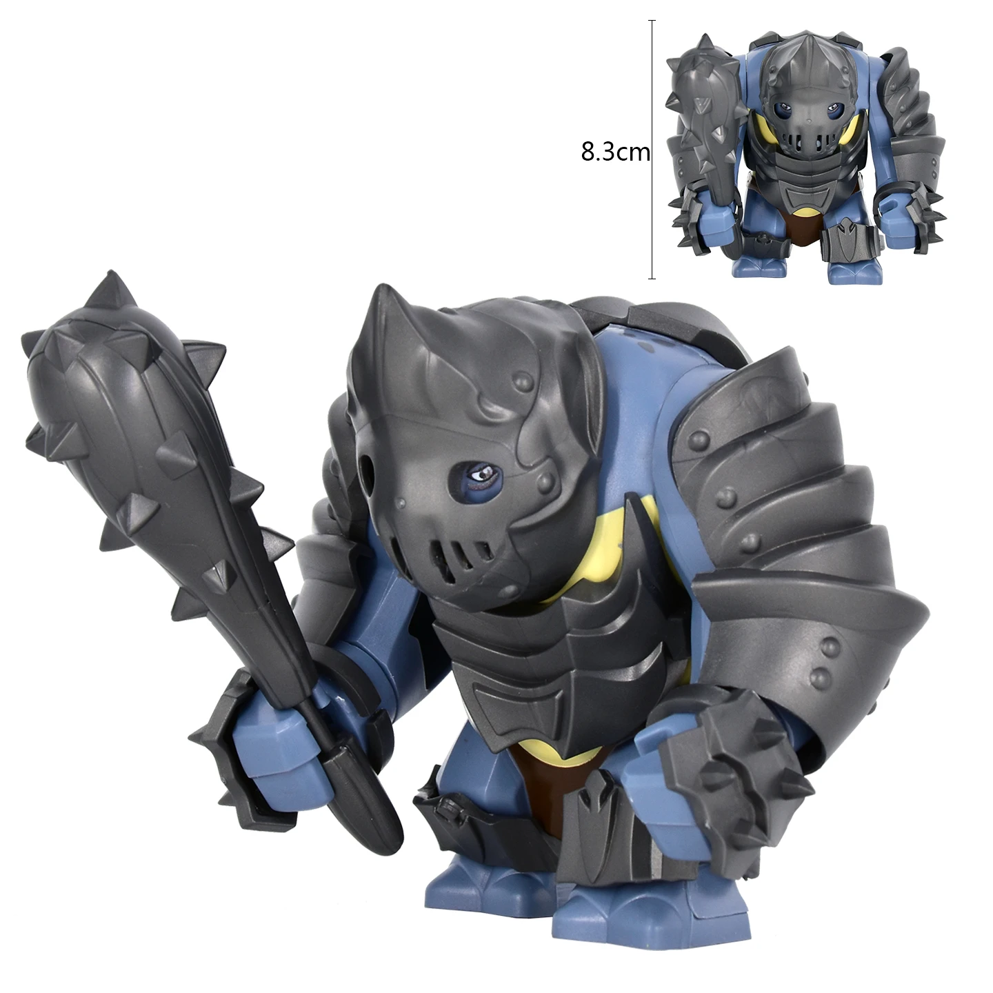 Guerreiro Orc Olog-hai do Exército Medieval LOTR, um troll em armadura, Figura Grande, Blocos de Montar, Figuras, Blocos, Brinquedos Educativos Militares