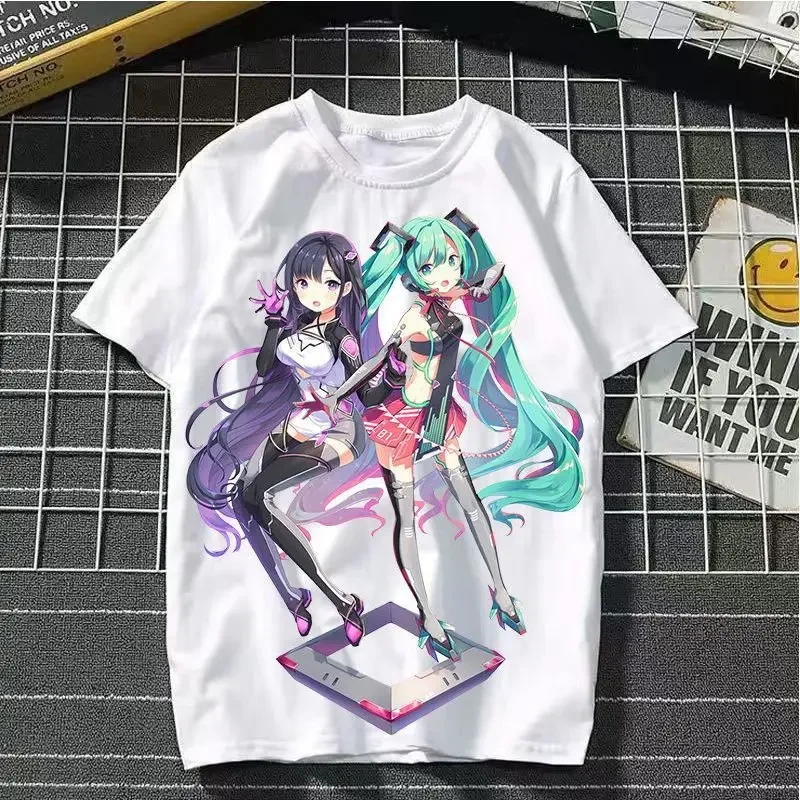 Summer miku creative student T-shirt Hatsune Miku anime peripheral two-dimensional large size short-sleeved cute couple clothes