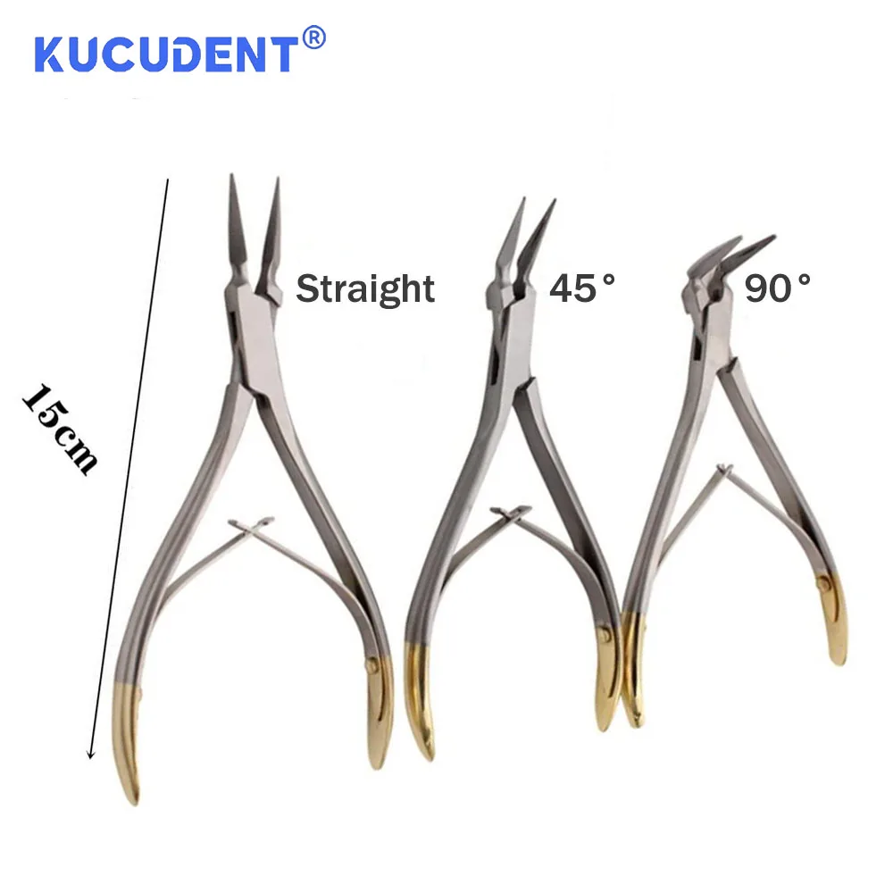 KUCUDENT 1 Pc Dental Residual Root Tweezers Minimally Invasive Extraction Forceps Tooth Pliers Dentistry Surgical Instrument