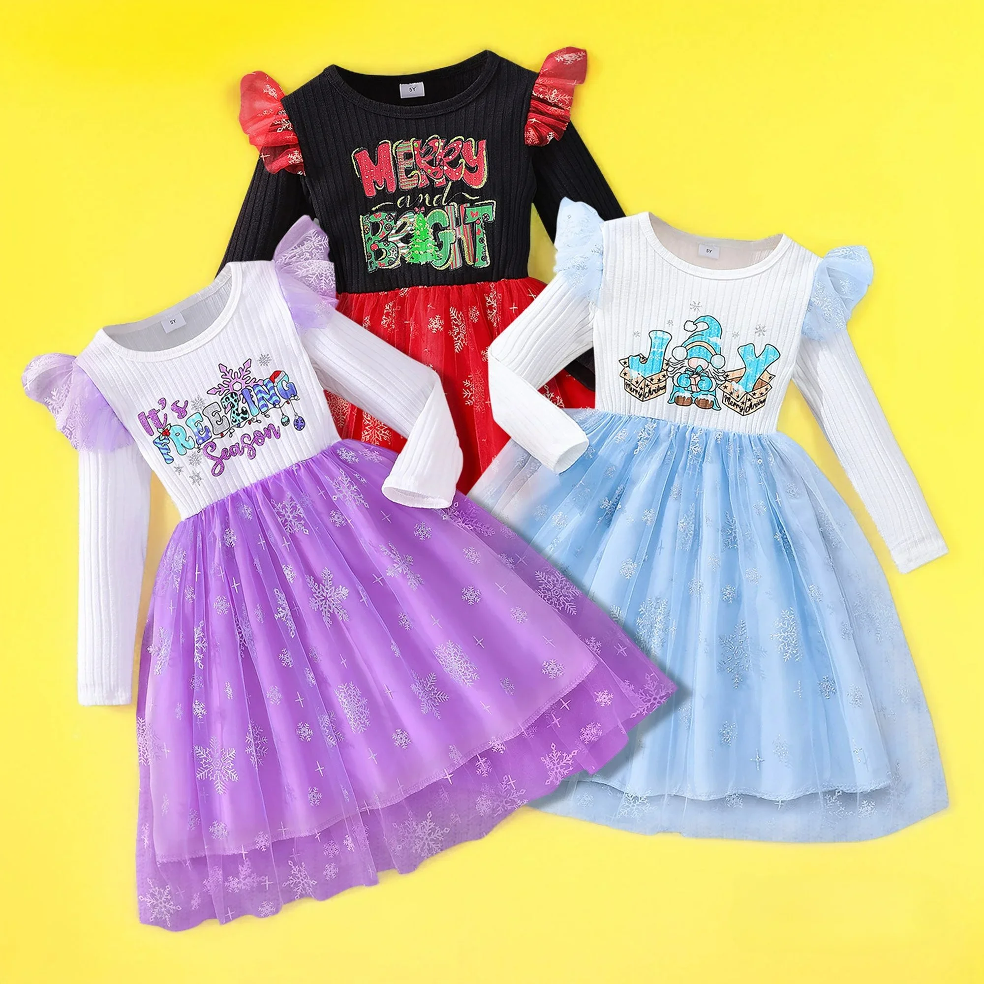 

New Kid Girls Clothing Spring Summer Long Sleeve Colorful Graffiti Pattern Children Dress Casual Beautiful Ventilate Girls Dress