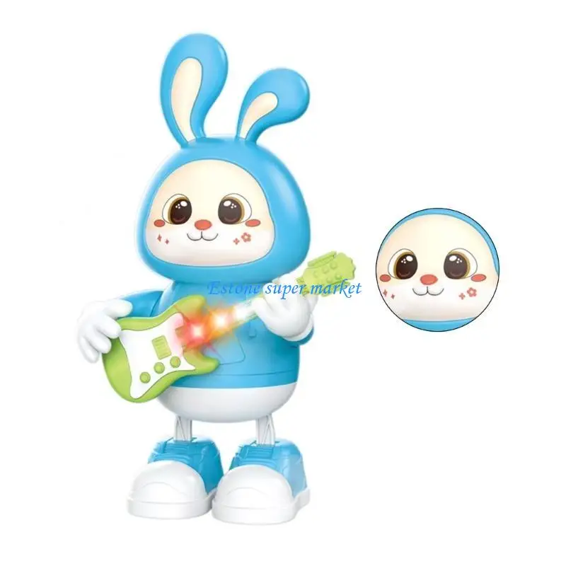 090B Kleurrijk konijn speelgoed licht zingen dansen elektrisch speelgoed voor kinderen kerstcadeau