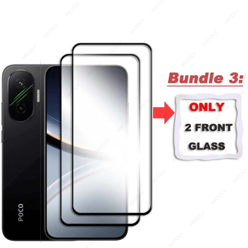 ل Xiaomi Poco F7 الزجاج حامي الشاشة ل Xiaomi Poco F7 الزجاج المقسى حافة سوداء طبقة رقيقة واقية عدسة الكاميرا حامي #3