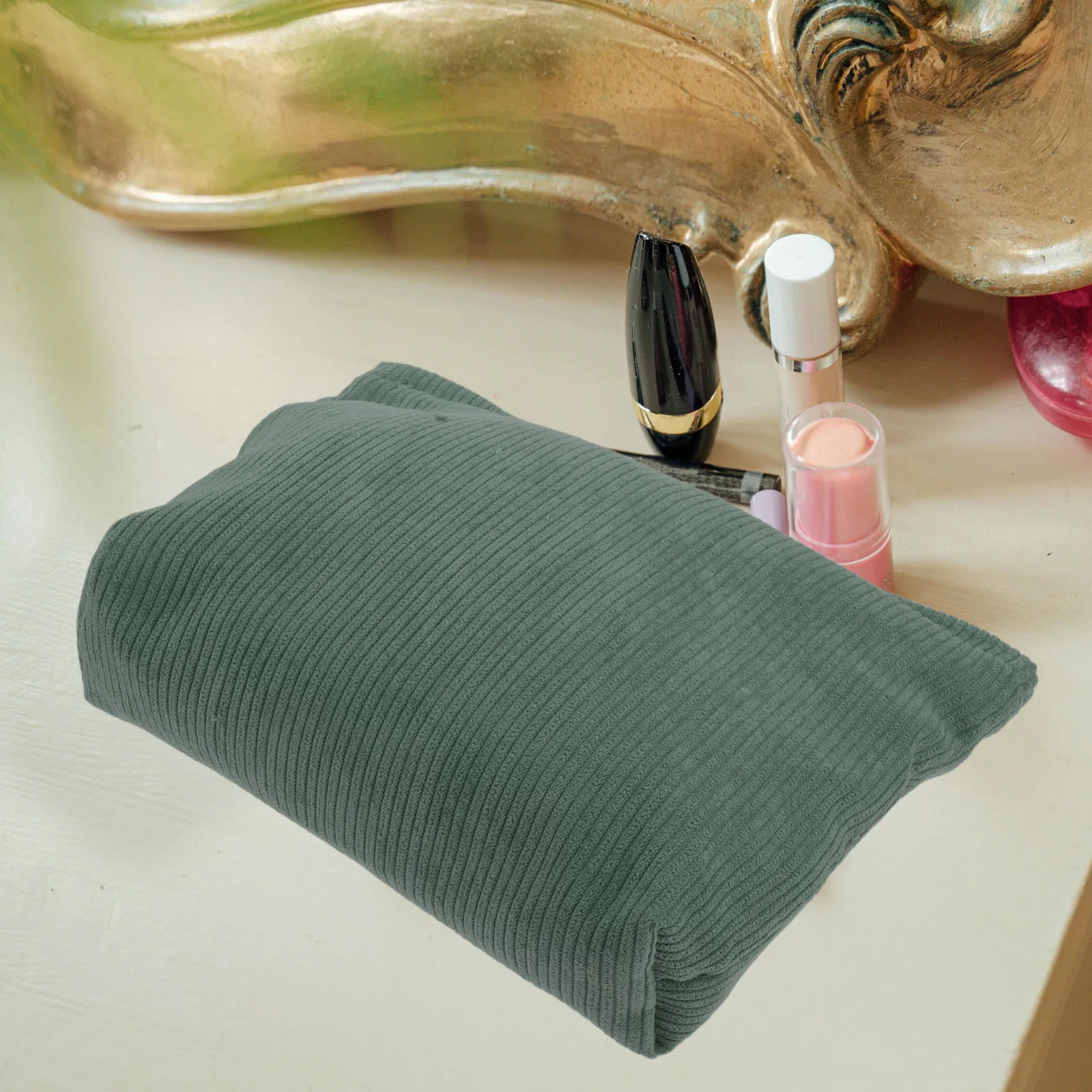 Corduroy Makeup Bag Small Pouch Women Travel Toiletry Organizer Lipstick Holder Coin Purse Cute Zipper Case