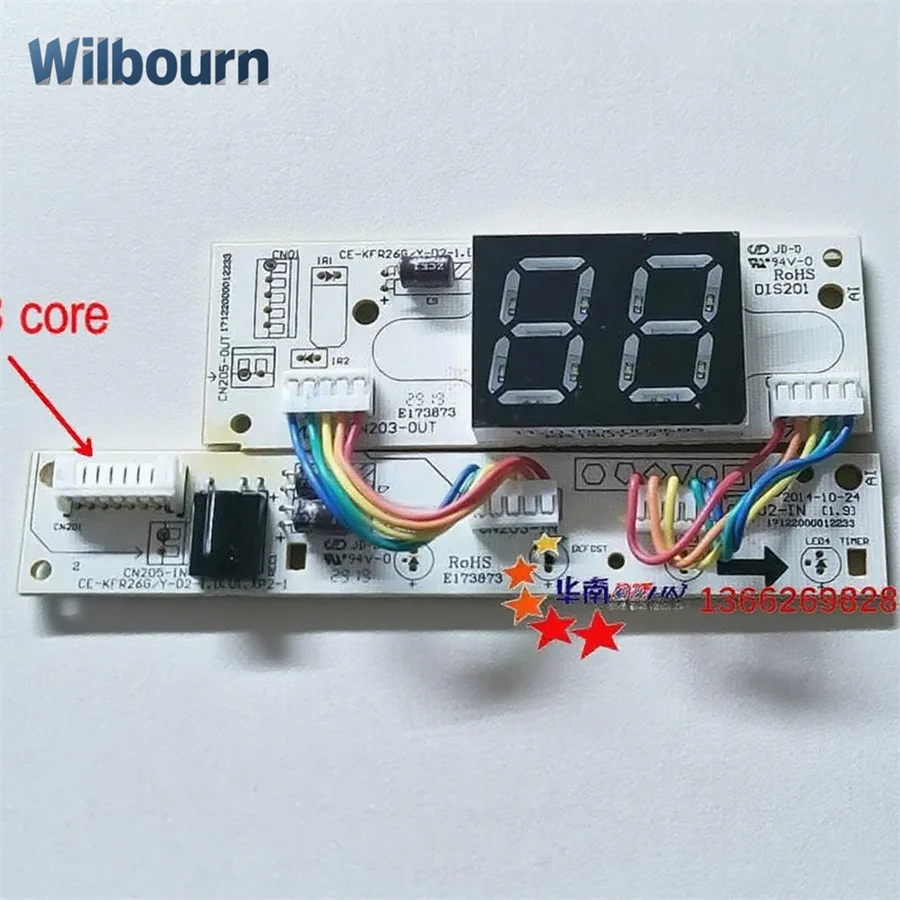 

New CE-KFR26G/Y-D2-1 CE-KFR35G/Y(ION)-AB8 17122000012233 17122000A18067 for Midea Carrier Display Receiver Board