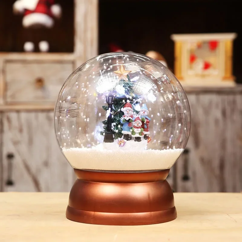 Christmas decoration music Santa snow ball globe   box with  for 