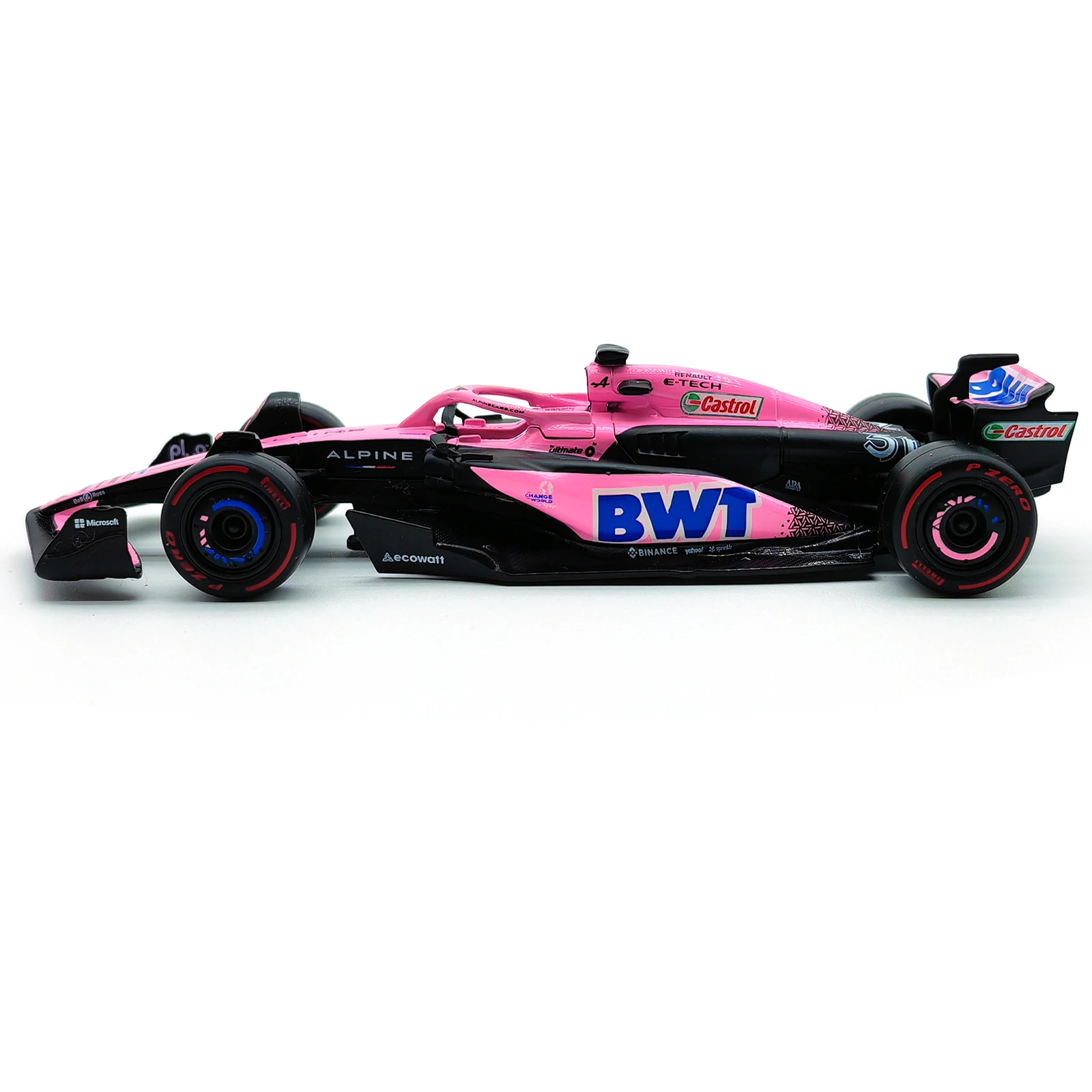 Bburago 1:43 Alpine F1 tim A523 2023 #10 Pierre Gasly #31 Esteban Ocon paduan mobil Die Cast Model koleksi kompetisi