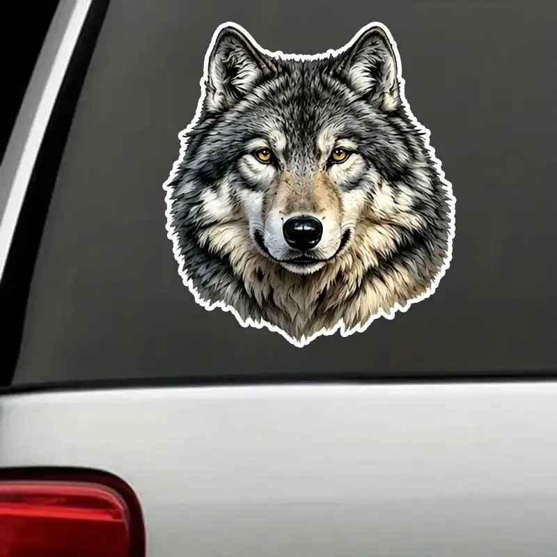 Наклейка на авто голова волка  - Waterproof Vinyl Decals Auto Body Window Decor Motorcycle Helmet Stickers OZ576