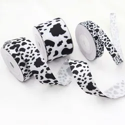 5Yard Dairy Cow Stripe Whorl Ribbons Cake Gifts Box Packaging Wedding Bouquet Child Birthday Christmas Bowknot Party Decoration