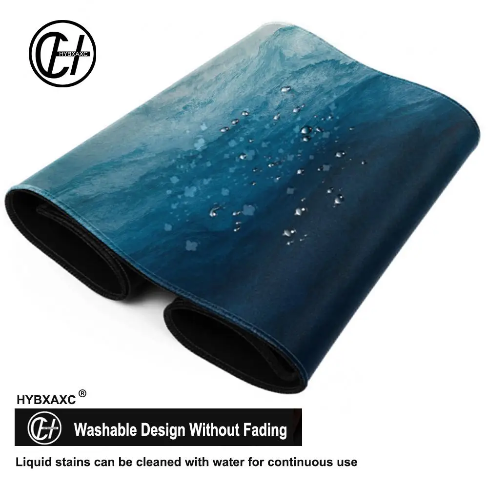 Abstract Ocean Waves Large Gaming Mouse pad Computer HD Keyboard Pad Mouse Mat Anti-Slip Office Mousepad Desk Accessories