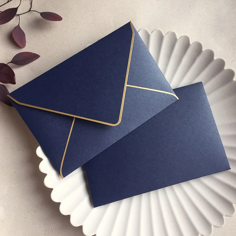 10pcs/lot 11x16.5cm Gold Stamping Envelopes Retro European Business Envelope Letter Paper Envelope Wedding Invitation