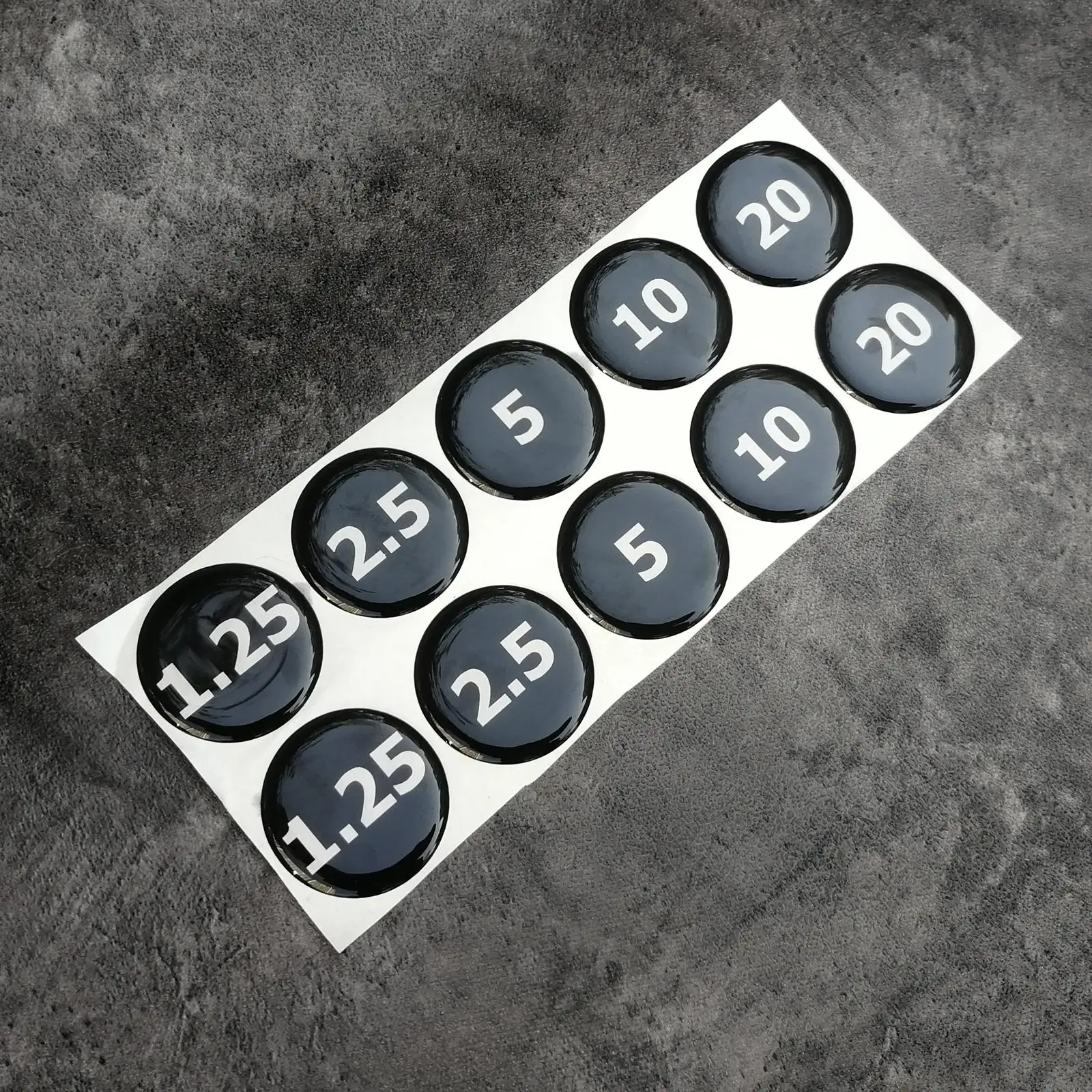 PP Material Weight Stack Labels White Number Stickers Fitness Bands Set Accessory for Gym Commercial Use