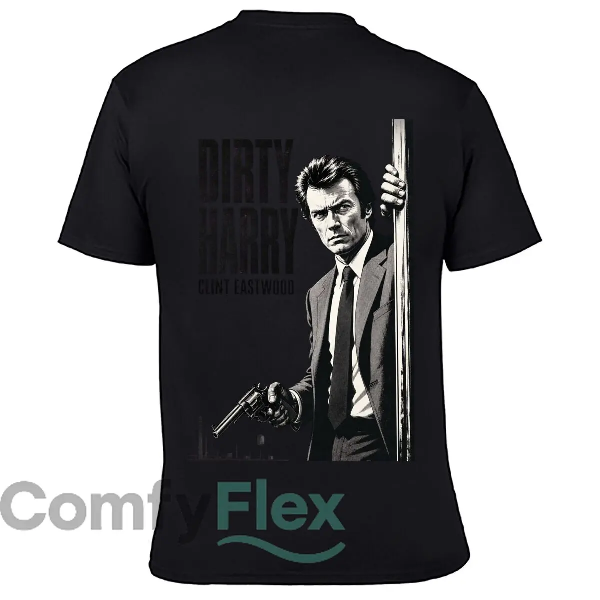 Dirty Harry Clint Eastwood Poster Ar Street Distressed Washed Loose Simple Tee