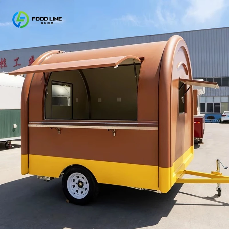 

Manufacturer of round Top Food Trailer for Ice Cream Fried Chicken Burgers Tacos Hotdogs Chinese Food Truck Trailer