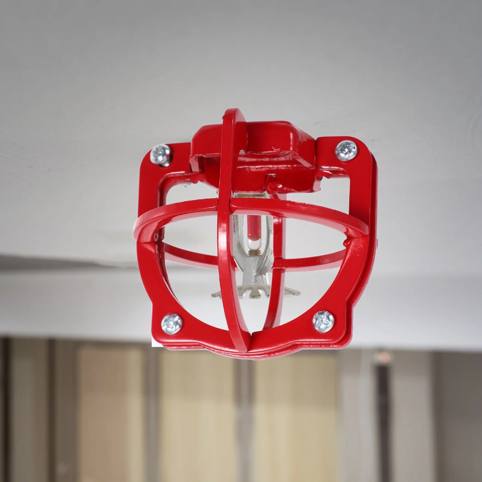 

Fire Sprinkler Head Protective Cover Cap Cage Covers Nozzle Heads for Ceiling Red Easy Installation Durable Design Basement