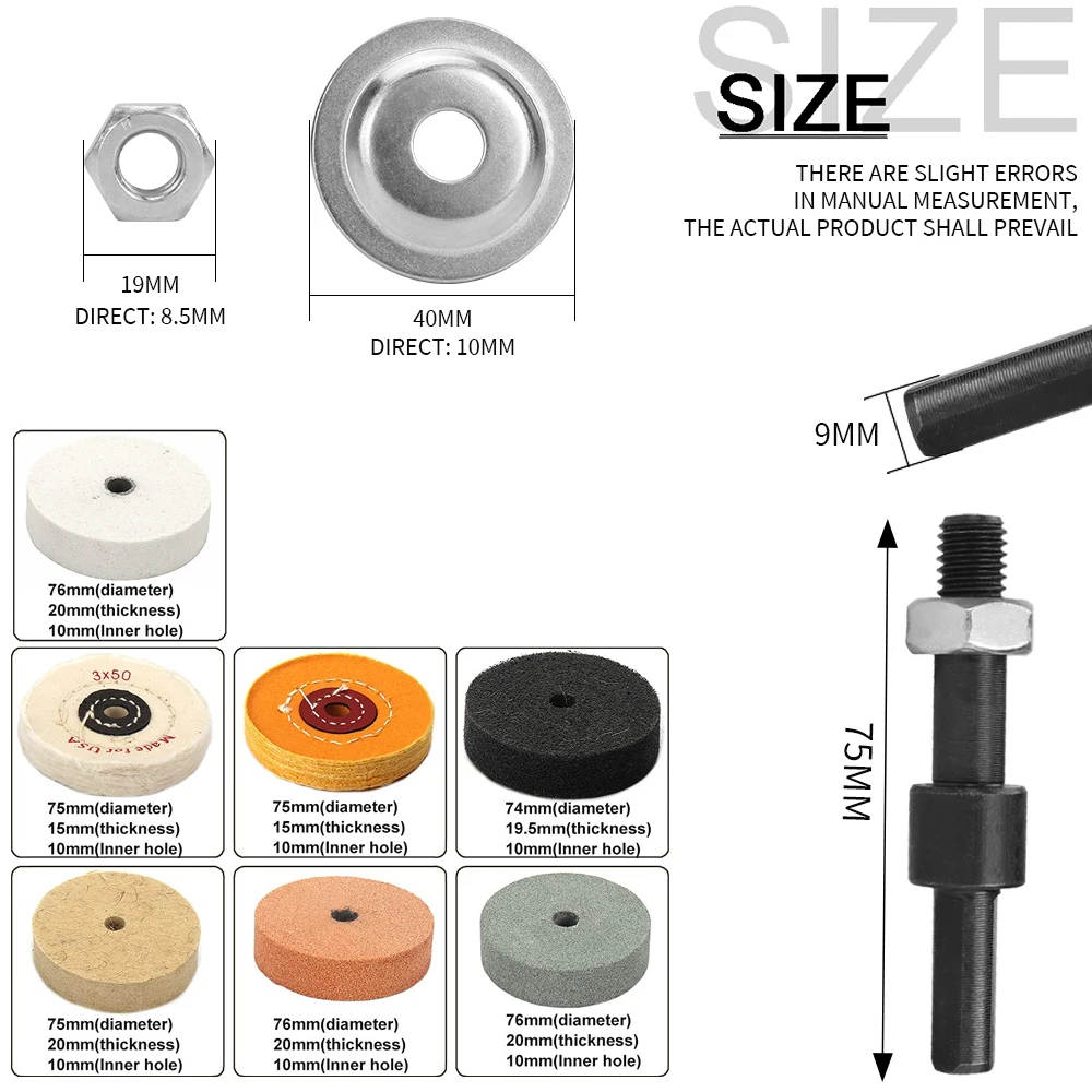 75mm Grinding Wheel Polishing Pad Grinding Disc Metal Grinding Head Grinding Stone Polishing Machine Metal Grinder Rotating Tool