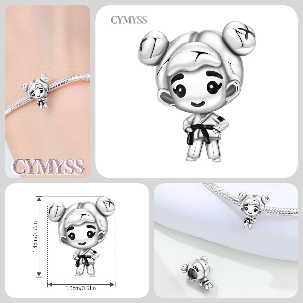 HEIßER 925 Sterling Silber Cartoon Charakter Arzt Krankenschwester Paare Perlen Fit Frauen Armbänder Charms DIY Geburtstag Party Geschenke Schmuck – Detail 26