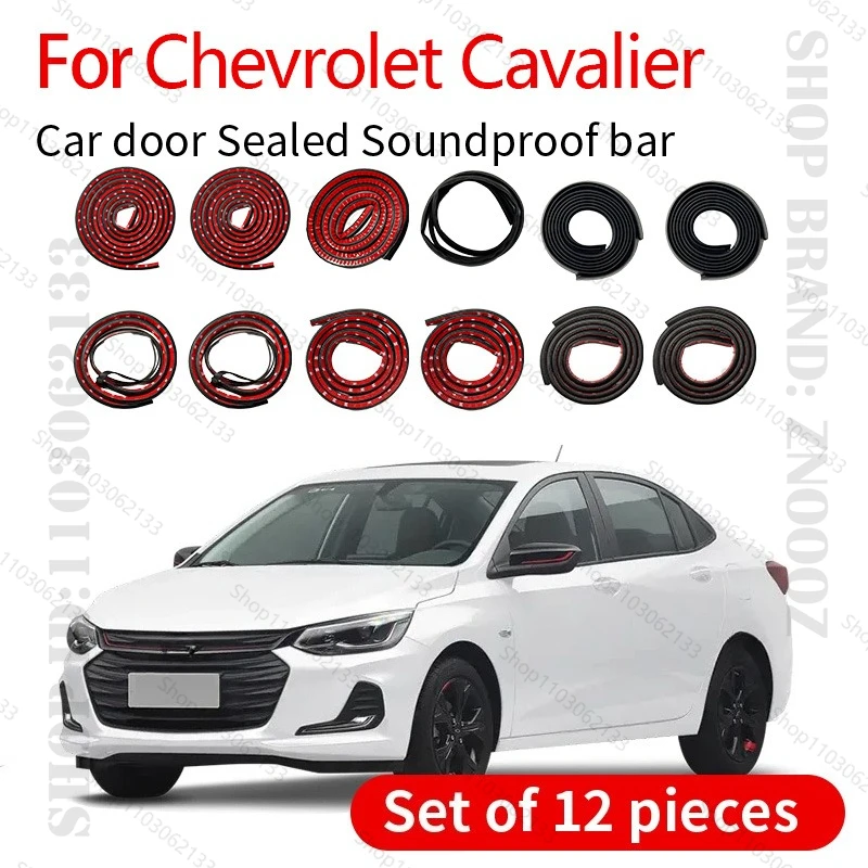 

For Chevrolet Cavalier Car Door Seal Strip Rubber Double Layer Sealing Protector Soundproof Strip Dustproof Seal Strip 12PCS Set