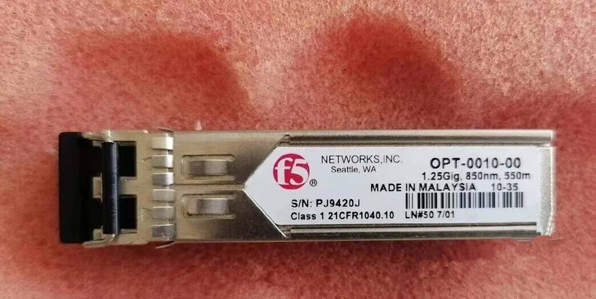 f5-125g-sfp-光ファイバー-opt-0010-00-125gig、850nm、550m-networks-sfp-ファイバースイッチトランシーバー