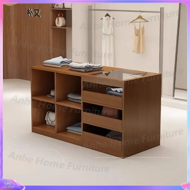 Retail Store Display Cabinet Island Showcase for Clothing Jewelry Ornament Locker Commercial Furniture Shop Counter Unit