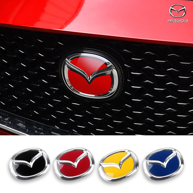 Car Hood Front Bonnet Grill Rear Trunk Emblem Logo Badge Sticker Decal For Mazda 2 3 6 CX5 CX3 CX6 RX7 MX5 CX9 CX7 Decoration