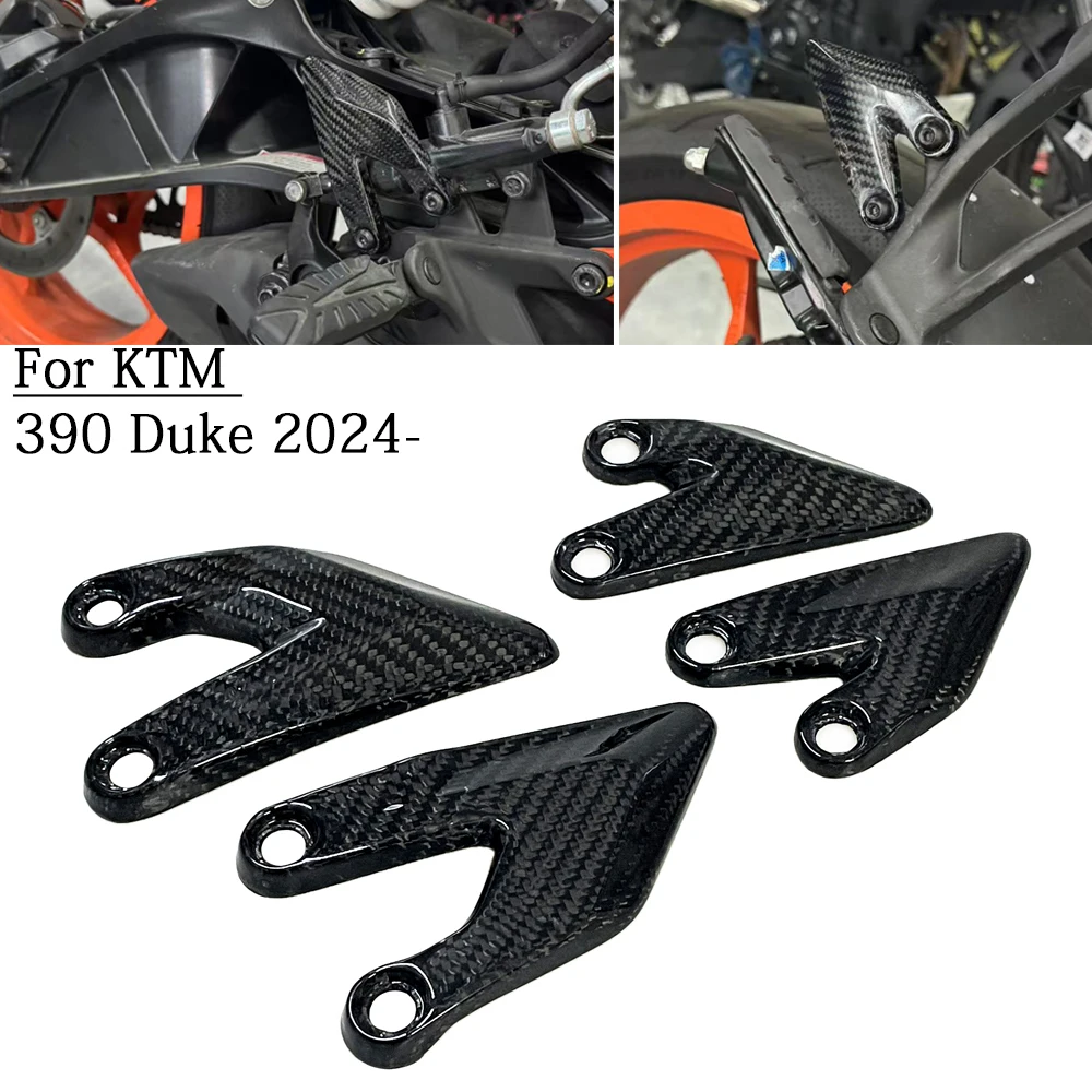 

Для KTM 390 Duke 2024, комплект защиты передних и задних подножек из углеродного волокна для мотоцикла