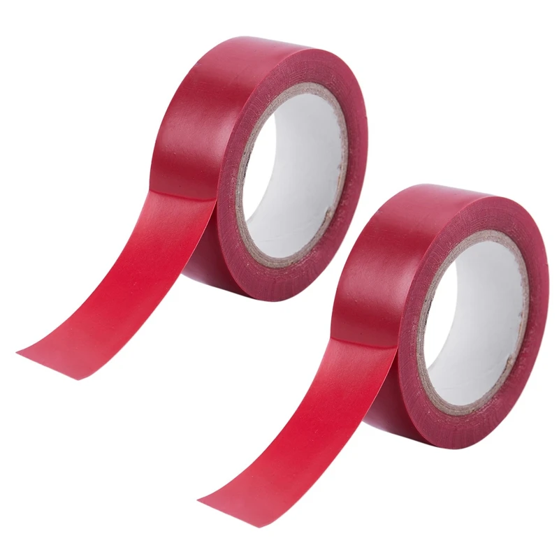 2Pc 19Mm X 10M Duct Waterproof Tape, Red