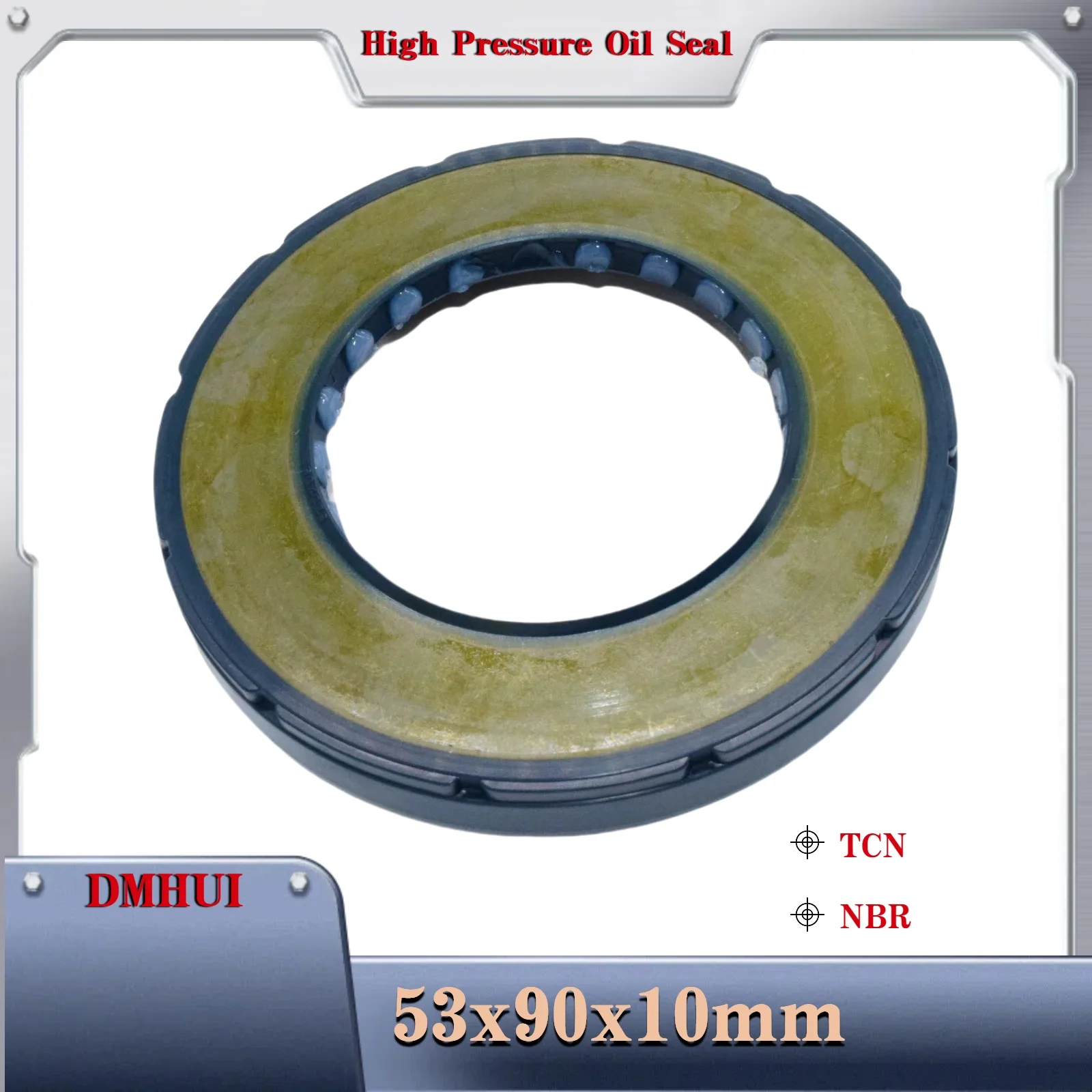 

DMHUI High Pressure Oil Seal Model 53*90*10 or 53×90×10 /TCN/NBR,Used in Hydraulic Pump/Motor Rotary Shaft Seal 53X90X10