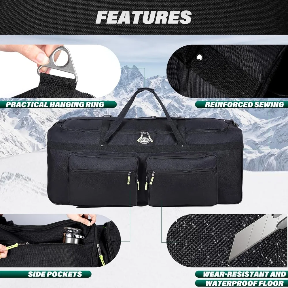 Gilbins Camp 1800 Denier صندوق ناعم شديد التحمل مع حزام كتف (بدون تطريز، 52x18x20 18,720 Cu. بوصة.)