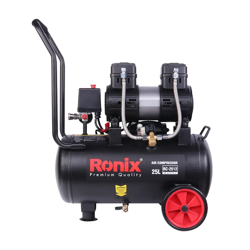 

RONIX Model RC-2512 220 voltage air compressor 25L silent air compressor oil free