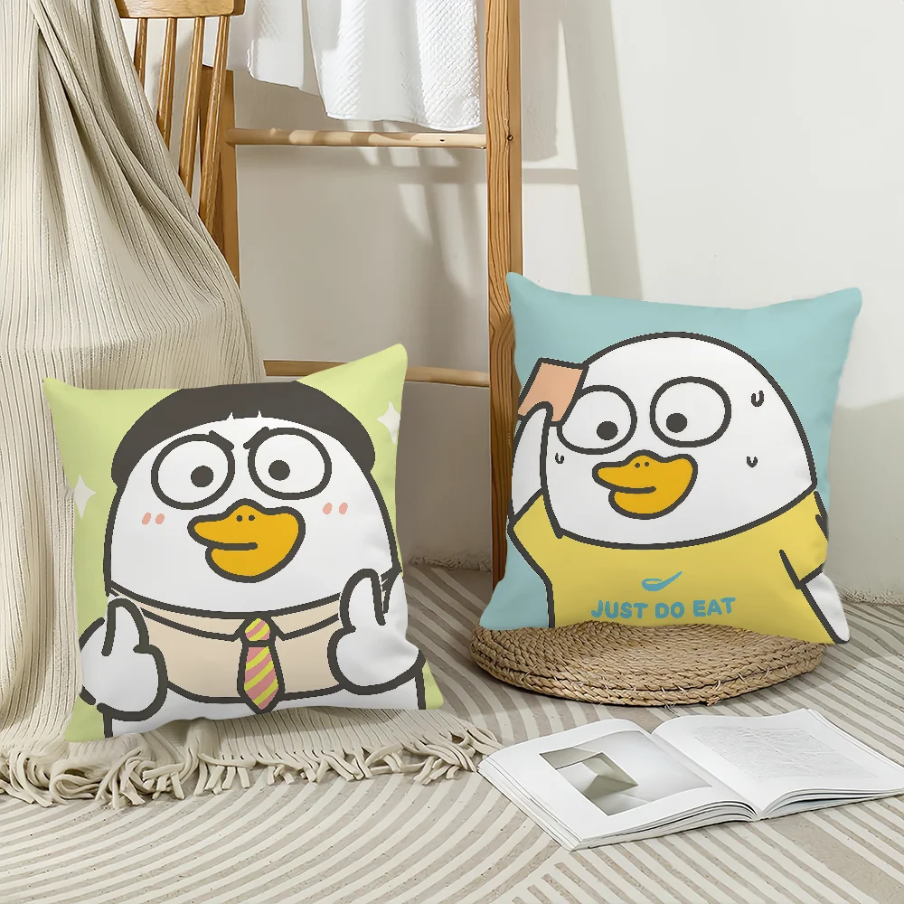Cute D-Duckyo F-Friends cushion cover Anti-dustmite Sofa Cushion Decorative Office Cover Lounge Area Indoor & Outdoor Use
