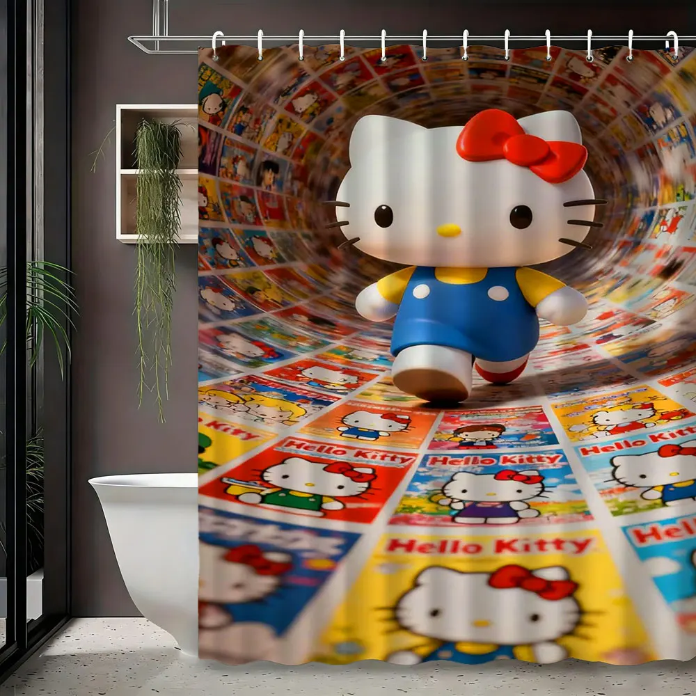 Pompompurin Cute Cartoon Print Shower Curtain Waterproof Polyester Fabric Bathroom Curtain with Hooks Easy Install for Bathroom view 2